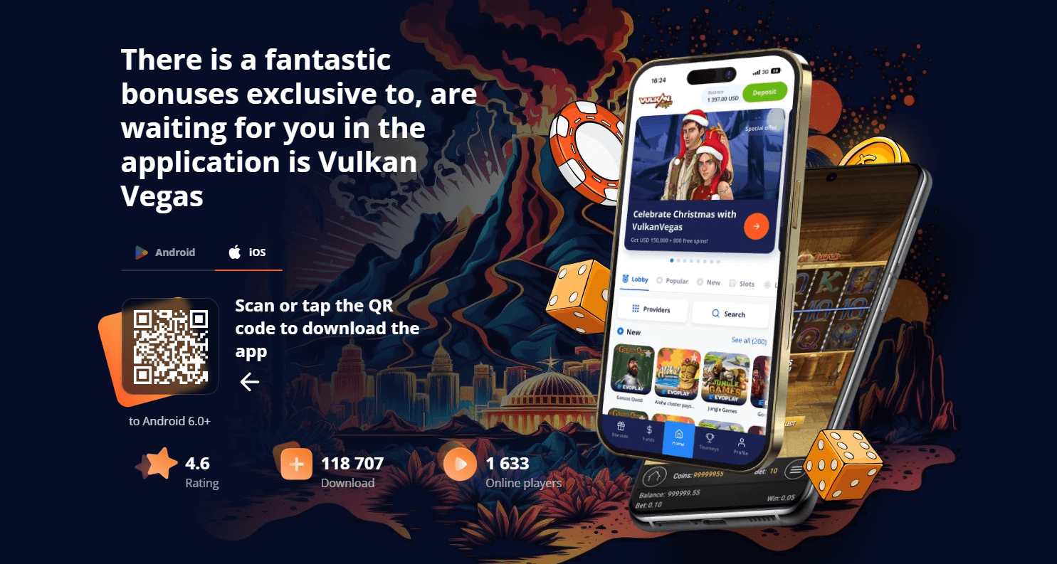 Vulkan Vegas mobile app